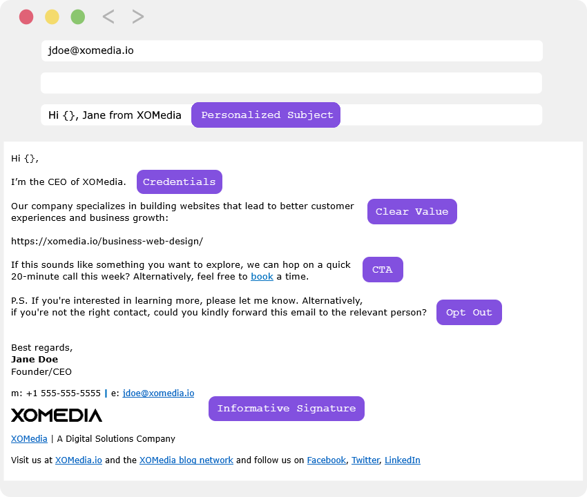 Email example